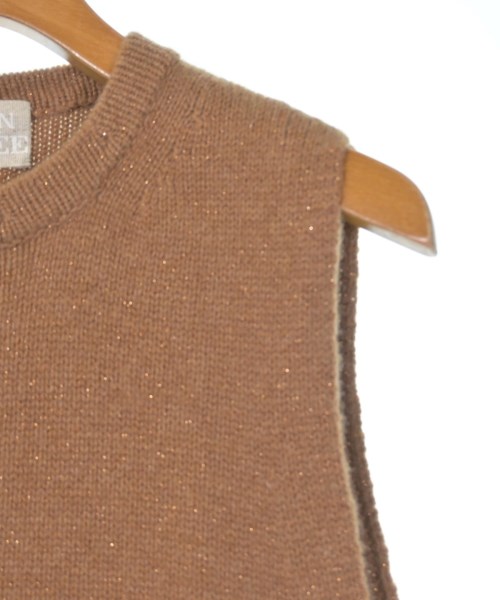 MAISON CARREE（メゾンカレ）ベスト 茶 サイズ:F レディース/2200632187058