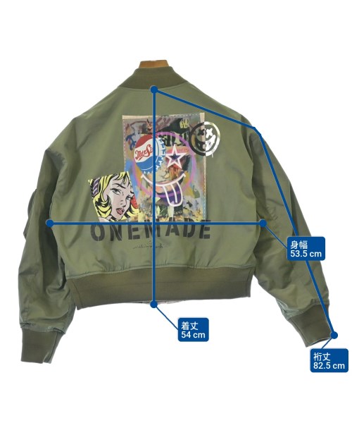 ONE MADE（ワンメイド）ブルゾン カーキ サイズ:F レディース/2200632738045