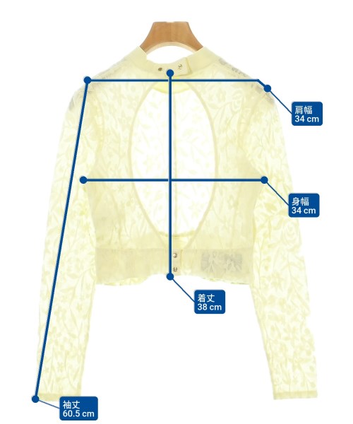 PHOTOCOPIEU（フォトコピュー）カジュアルシャツ 黄 サイズ:36(S位) レディース/2200636986039