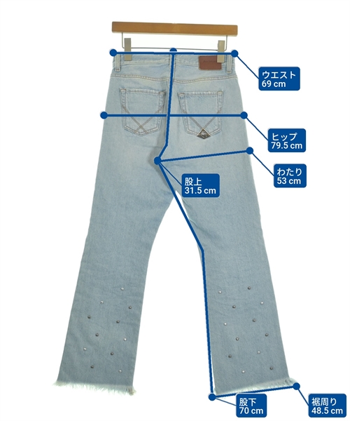 ROY ROGER'S（ロイロジャース）デニムパンツ 青 サイズ:26(M位) レディース/2200638995015