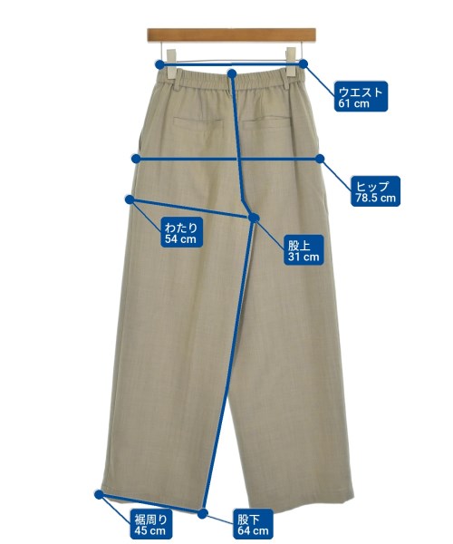 S.ESSENTIALS（エスエッセンシャルズ）スラックス ベージュ サイズ:36(S位) レディース/2200715264027