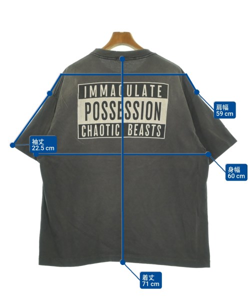 SAINT MICHAEL（セントマイケル）Tシャツ・カットソー グレー サイズ:XL メンズ/2200634949036