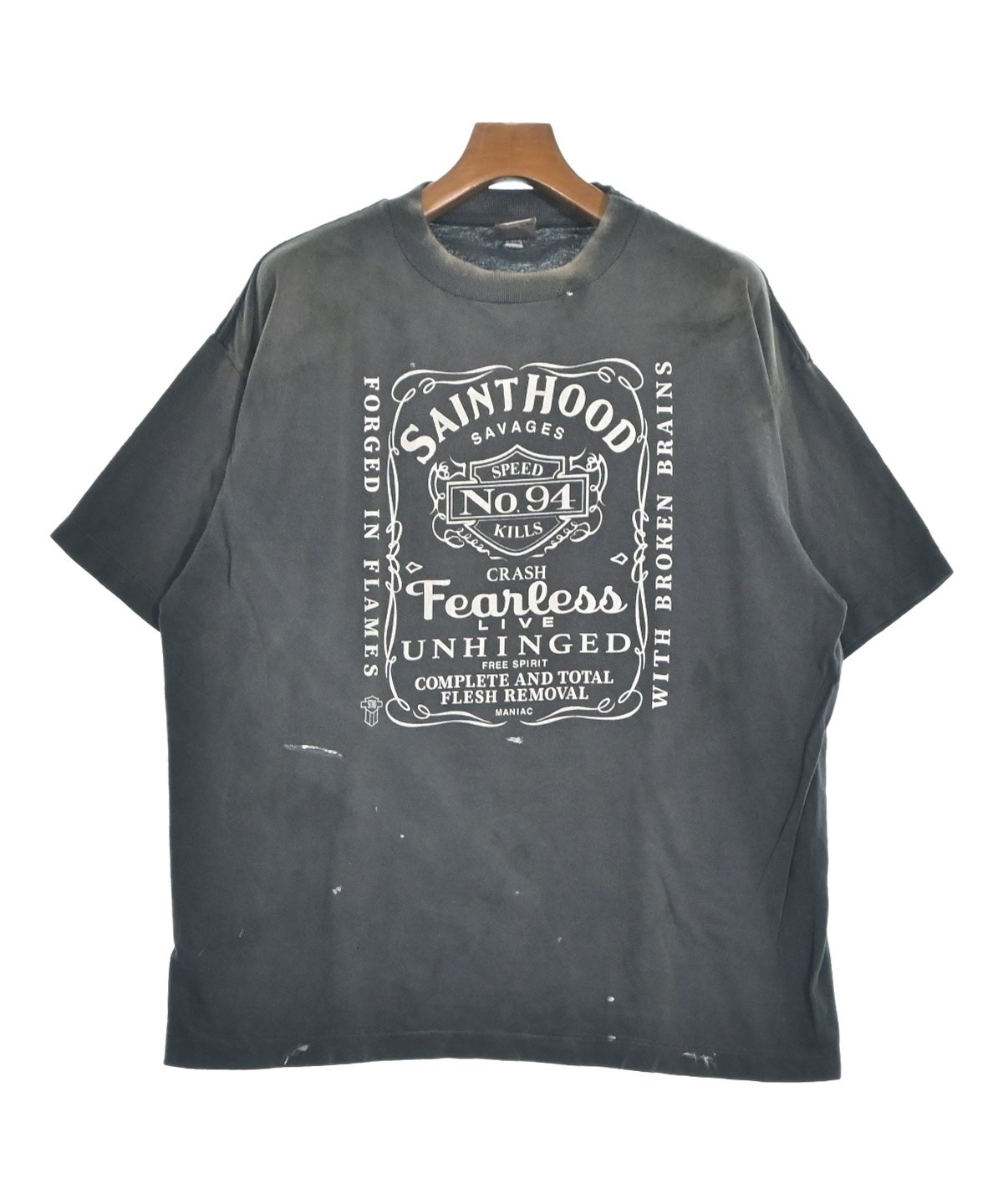 SAINT MICHAEL Tシャツ・カットソー グレー A077525E0033 SAINT M××××××（セントマイケル）- SM005 ALIEN S/S TEE Tシャツ