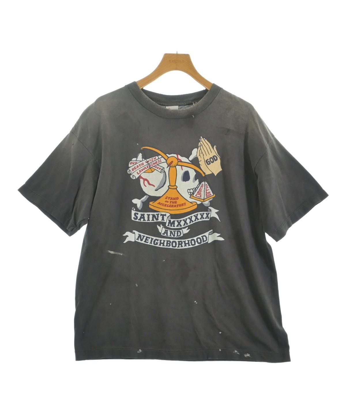 SAINT MICHAEL（セントマイケル）Tシャツ・カットソー グレー サイズ:L