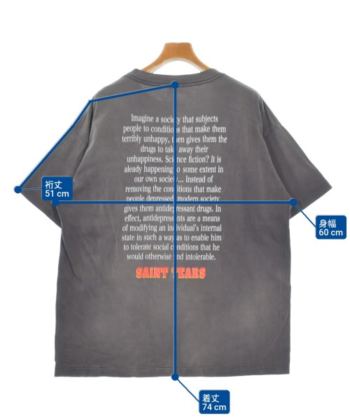 SAINT MICHAEL（セントマイケル）Tシャツ・カットソー グレー サイズ:XL メンズ/2200589070014