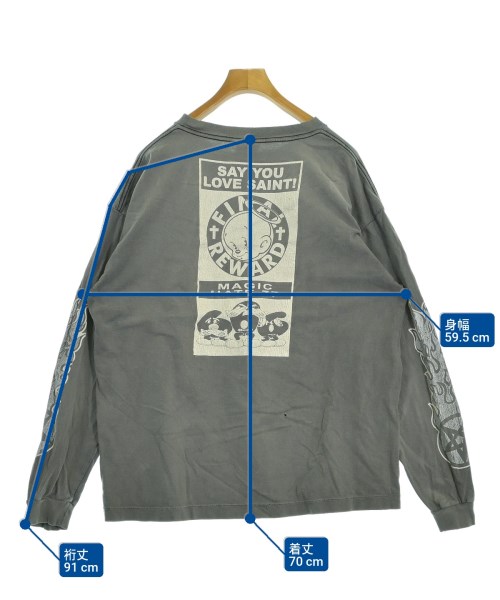 SAINT MICHAEL（セントマイケル）Tシャツ・カットソー グレー サイズ:XL メンズ/2200627578076