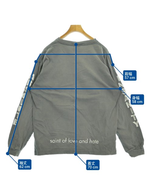 SAINT MICHAEL（セントマイケル）Tシャツ・カットソー グレー サイズ:XL メンズ/2200627578113