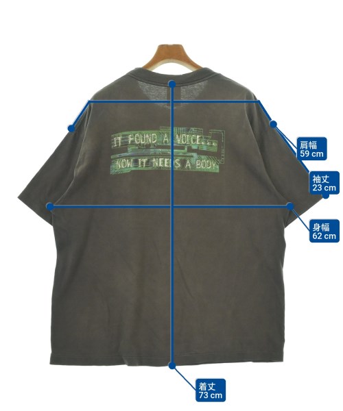 SAINT MICHAEL（セントマイケル）Tシャツ・カットソー グレー サイズ:XL メンズ/2200632948024