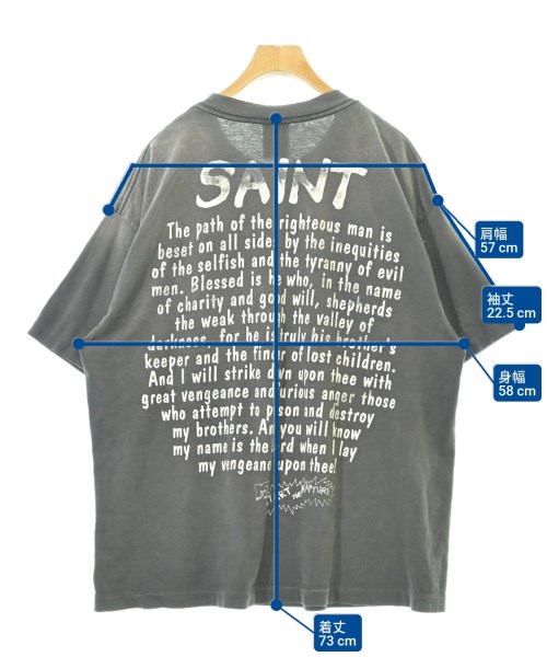 SAINT MICHAEL（セントマイケル）Tシャツ・カットソー グレー サイズ:XL メンズ/2200616989081