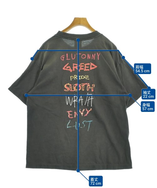 SAINT MICHAEL（セントマイケル）Tシャツ・カットソー グレー サイズ:L メンズ/2200620668026