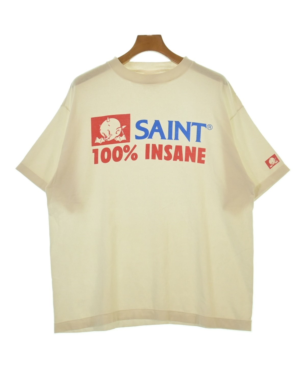 37【美品】SAINT MICHAEL ジーザスTシャツ M表記 実寸L相当