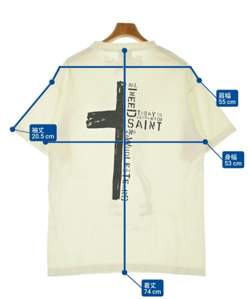 SAINT MICHAEL（セントマイケル）Tシャツ・カットソー 白 サイズ:L メンズ/2200679587460