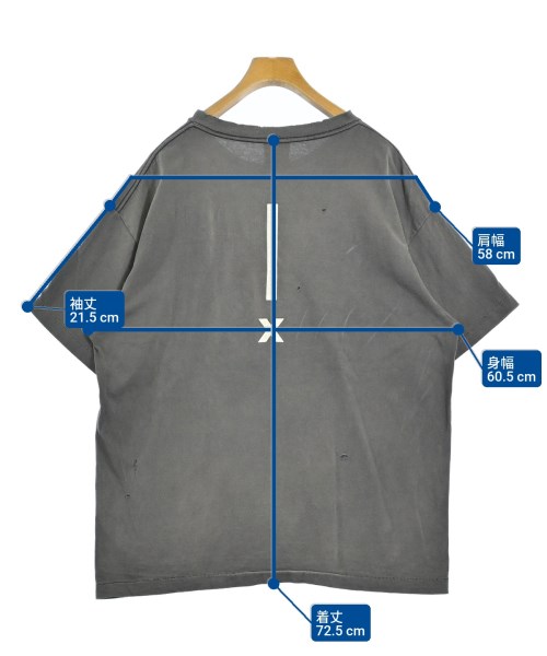 SAINT MICHAEL（セントマイケル）Tシャツ・カットソー グレー サイズ:XL メンズ/2200700731091