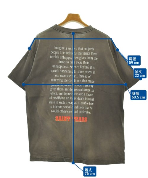 SAINT MICHAEL（セントマイケル）Tシャツ・カットソー 茶 サイズ:L メンズ/2200657305062
