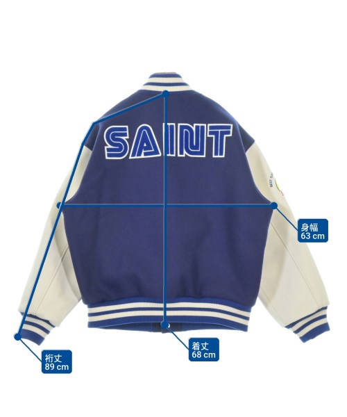 SAINT MICHAEL（セントマイケル）スタジャン 青 サイズ:M メンズ/2200712662017
