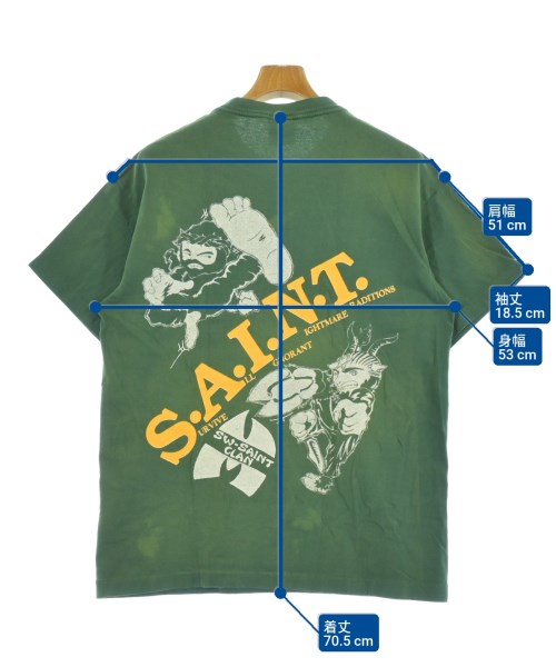 SAINT MICHAEL（セントマイケル）Tシャツ・カットソー 緑 サイズ:M メンズ/2200663077182
