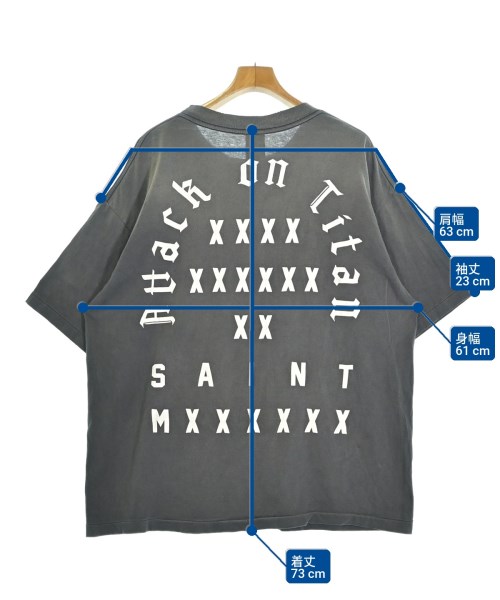 SAINT MICHAEL（セントマイケル）Tシャツ・カットソー グレー サイズ:XL メンズ/2200733018022