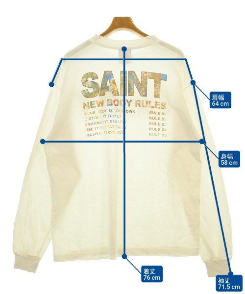 SAINT MICHAEL（セントマイケル）Tシャツ・カットソー 白 サイズ:L メンズ/2200672788123