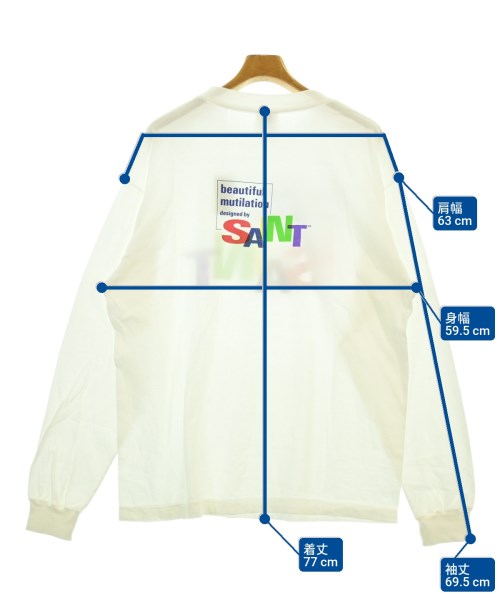 SAINT MICHAEL（セントマイケル）Tシャツ・カットソー 白 サイズ:L メンズ/2200672788154