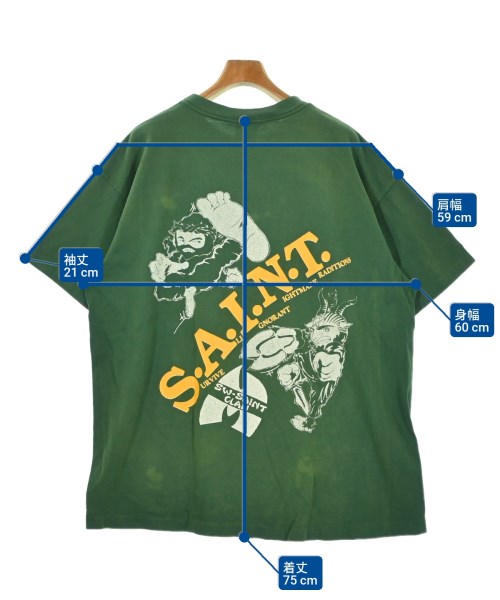 SAINT MICHAEL（セントマイケル）Tシャツ・カットソー 緑 サイズ:XXL メンズ/2200689726071