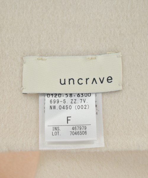 uncrave（アンクレイヴ）マフラー 白 サイズ:F レディース/2200605050174