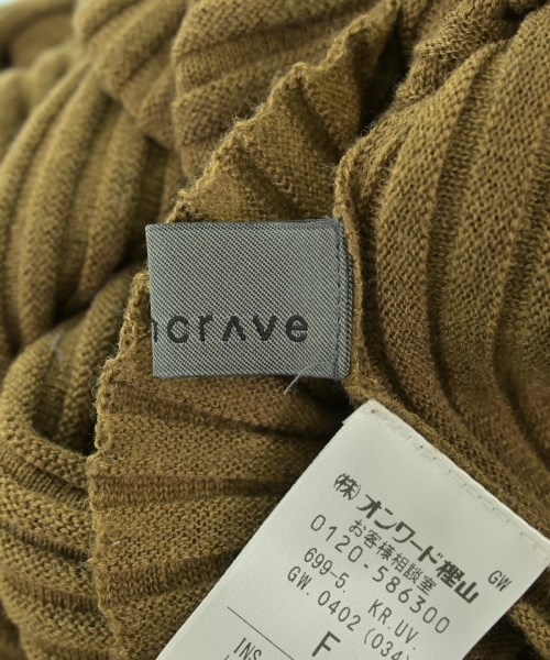 uncrave（アンクレイヴ）ニット・セーター 茶 サイズ:F レディース/2200669837278