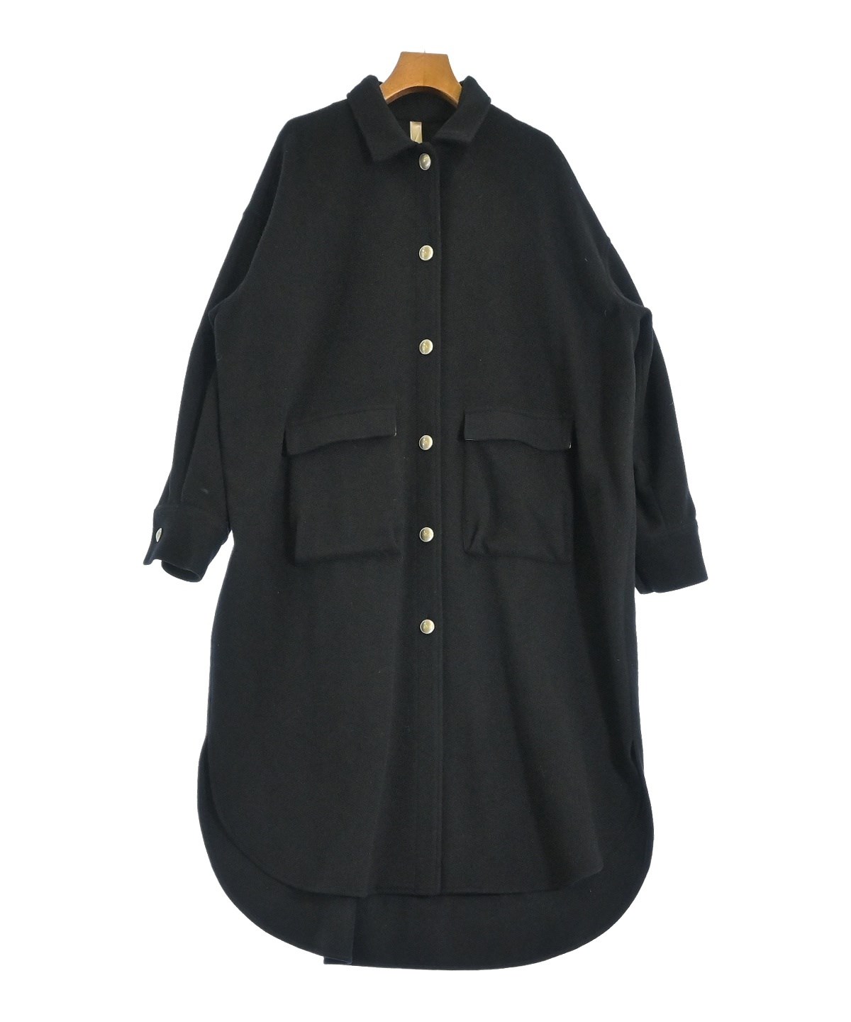 unpeu femme〜アンプーファム〜黒ロングコート Unpeu Femme（アンプーファム）ステンカラーコート 黒 サイズ:F