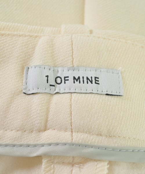 1_OF MINE（ワンオブマイン）スラックス 白 サイズ:38(M位) レディース/2200621408041