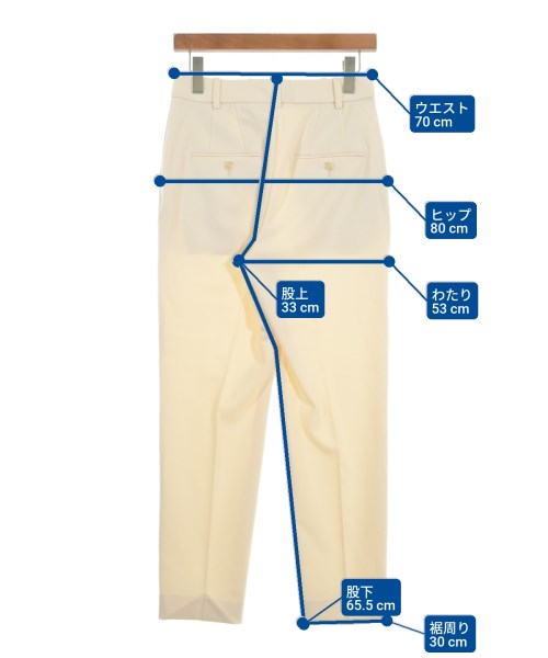 1_OF MINE（ワンオブマイン）スラックス 白 サイズ:38(M位) レディース/2200621408041