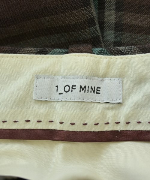 1_OF MINE（ワンオブマイン）スラックス 茶 サイズ:38(M位) レディース/2200617593010