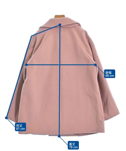 1_OF MINE（ワンオブマイン）ピーコート ピンク サイズ:36(S位) レディース/2200645912074