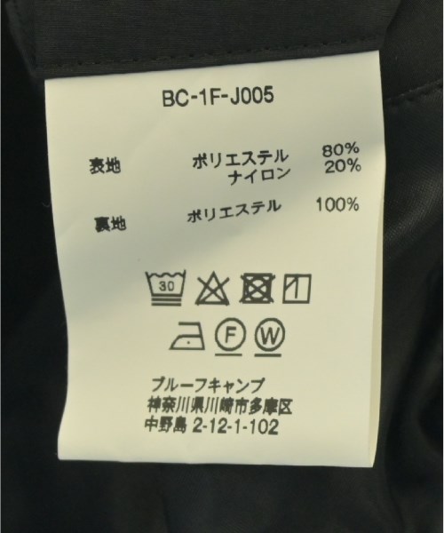 BLUFCAMP（ブルーフキャンプ）ブルゾン 黒 サイズ:S メンズ/2200518696148