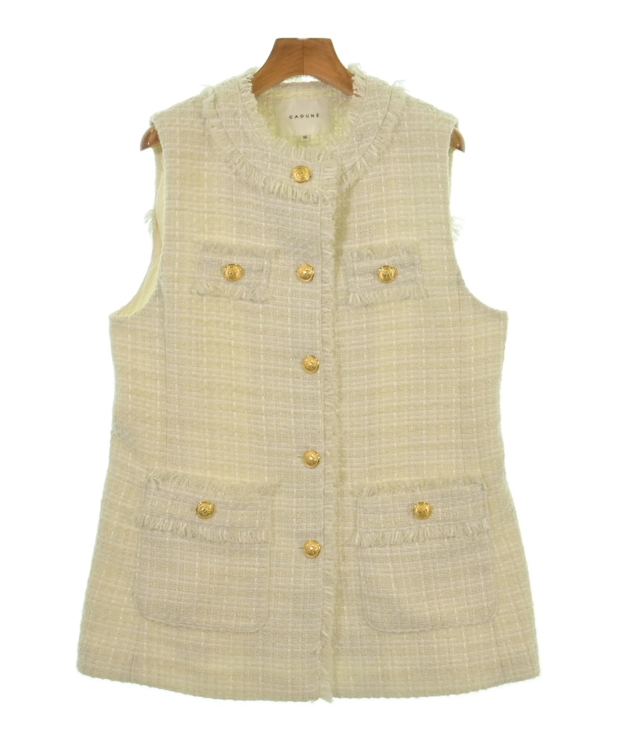 CADUNE（カデュネ）ベスト 白 サイズ:38(M位) レディース