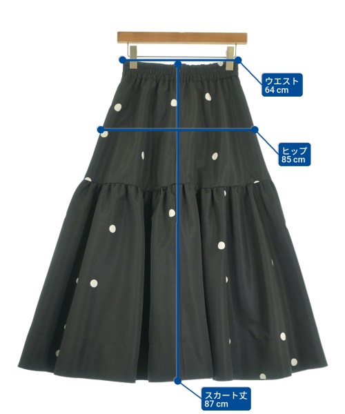 CADUNE（カデュネ）ロング・マキシ丈スカート 黒 サイズ:34(XS位) レディース/2200649690046