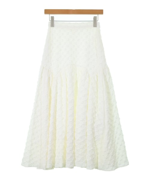 CADUNE(カデュネ)ロング・マキシ丈スカート 白 サイズ:34(XS位)/2200655044031