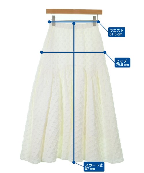 CADUNE（カデュネ）ロング・マキシ丈スカート 白 サイズ:34(XS位) レディース/2200655044031
