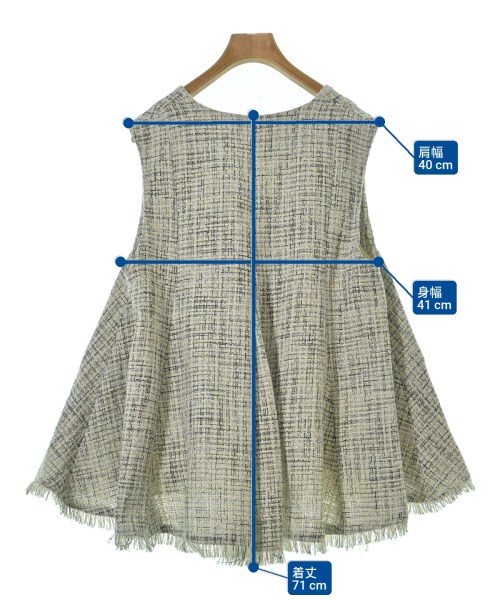 CADUNE（カデュネ）ベスト 白 サイズ:38(M位) レディース/2200632968046