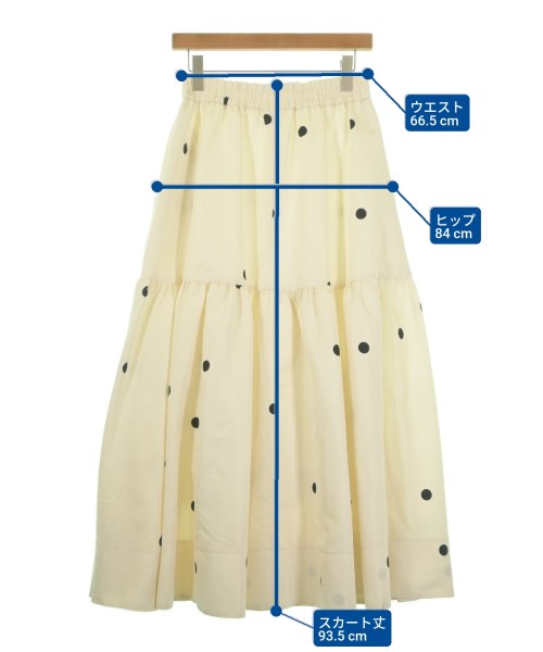 CADUNE（カデュネ）ロング・マキシ丈スカート 白 サイズ:38(M位) レディース/2200644623094