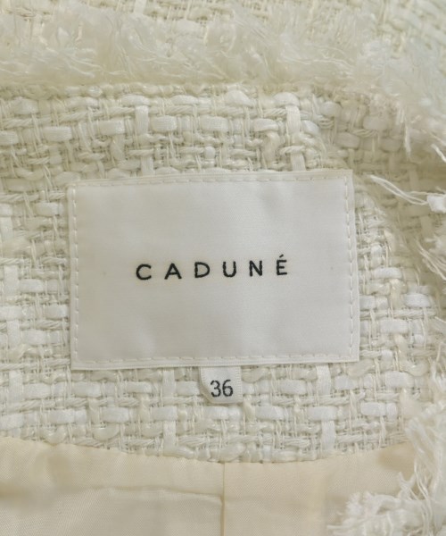 CADUNE（カデュネ）ノーカラージャケット 白 サイズ:36(S位) レディース/2200686070054