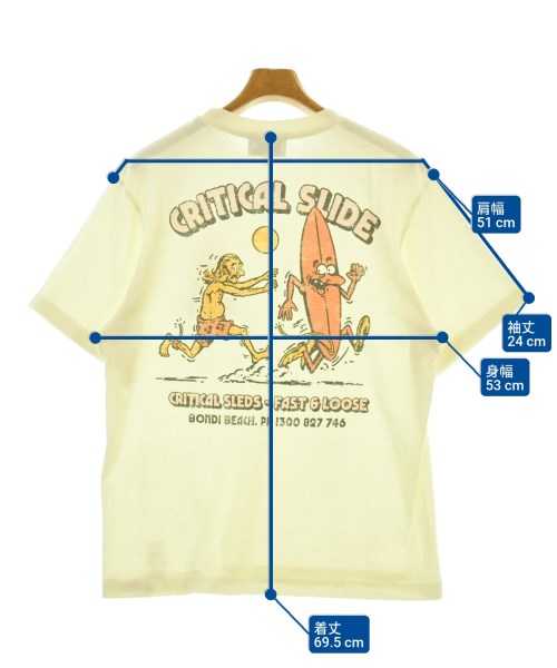 Critical slide.（クリティカルスライド）Tシャツ・カットソー 白 サイズ:M メンズ/2200690849028