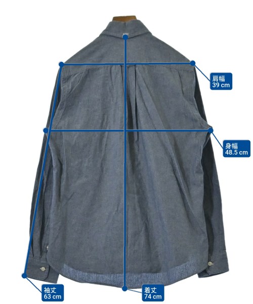 JAMES & CO.（ジェームスアンドコー）カジュアルシャツ 青 サイズ:4(XL位) レディース/2200616699034