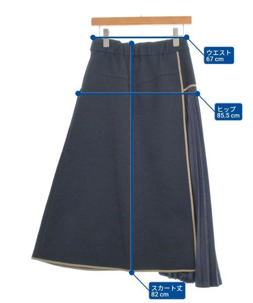 Lallia Mu（ラリアムー）ロング・マキシ丈スカート 紺 サイズ:38(M位) レディース/2200632736027