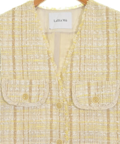 Lallia Mu（ラリアムー）ノーカラージャケット ベージュ サイズ:38(M位) レディース/2200716466062