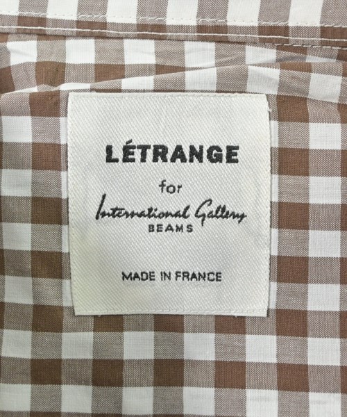 Letrange（レトランジェ）ドレスシャツ 茶 サイズ:39(M位) メンズ/2200610355653