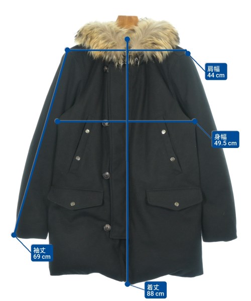 MABRUN（マブルン）ダウンジャケット/ダウンベスト 黒 サイズ:46(M位) メンズ/2200621704013