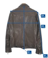 MUSHER（マーシャー）ライダース 茶 サイズ:1(S位) メンズ/2200619921019