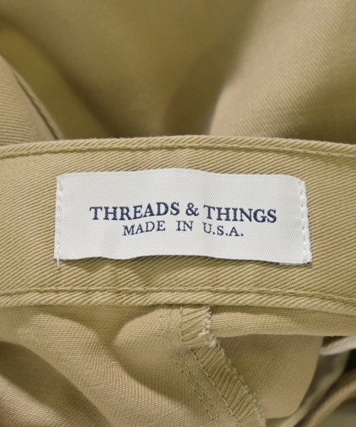 THREADS&THINGS（スレッズアンドシングス）チノパン ベージュ サイズ