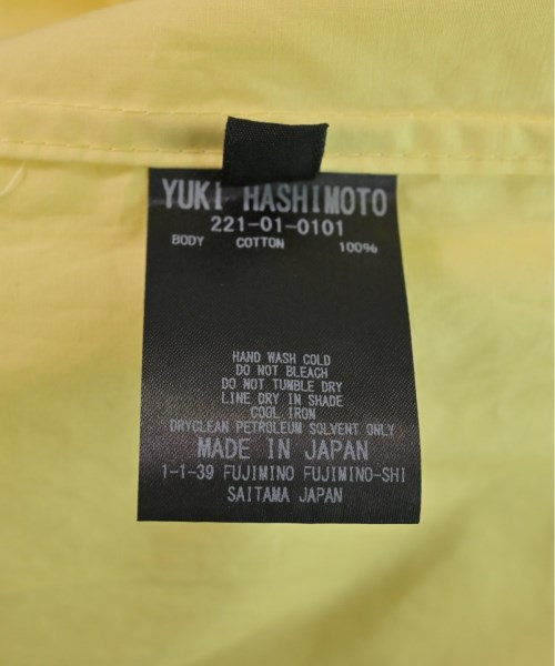 YUKI HASHIMOTO（ユキハシモト）カジュアルシャツ 黄 サイズ:46(M位) メンズ/2200519904044