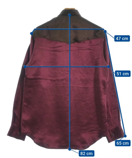 YUKI HASHIMOTO（ユキハシモト）カジュアルシャツ 赤 サイズ:-(L位) メンズ/2200490224827