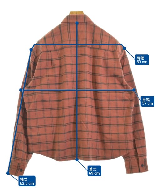 YUKI HASHIMOTO（ユキハシモト）カジュアルシャツ 赤 サイズ:L メンズ/2200674683013